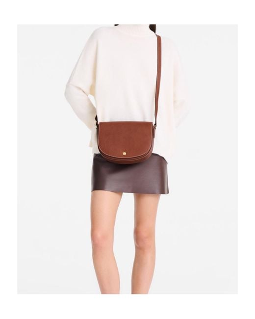 Longchamp Brown Medium Épure Leather Crossbody Bag