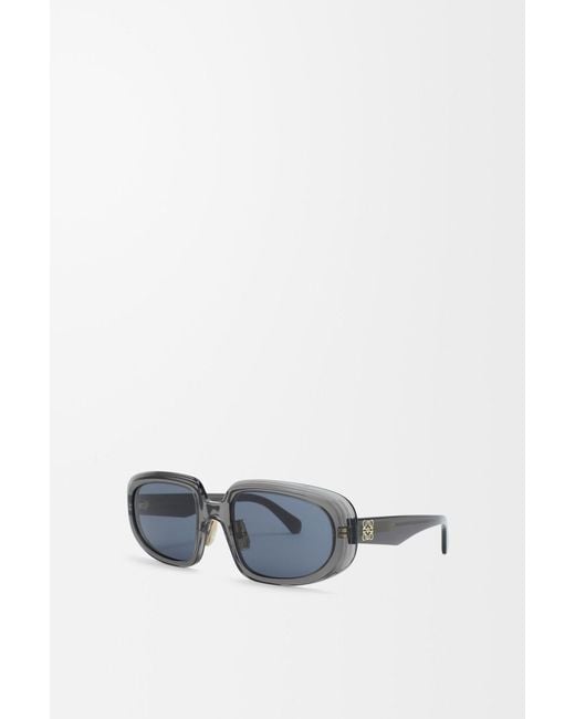 Loewe Blue Mini Anagram Steps Rectangular Sunglasses
