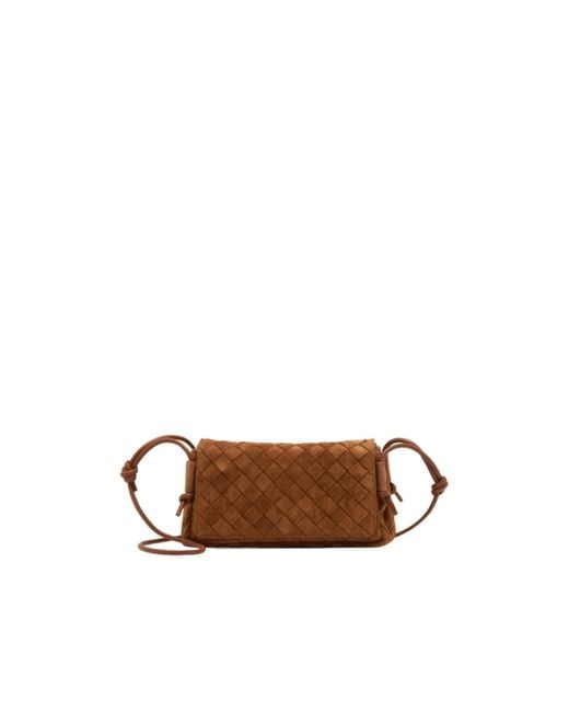Bottega Veneta Brown Flap Shoulder Bag