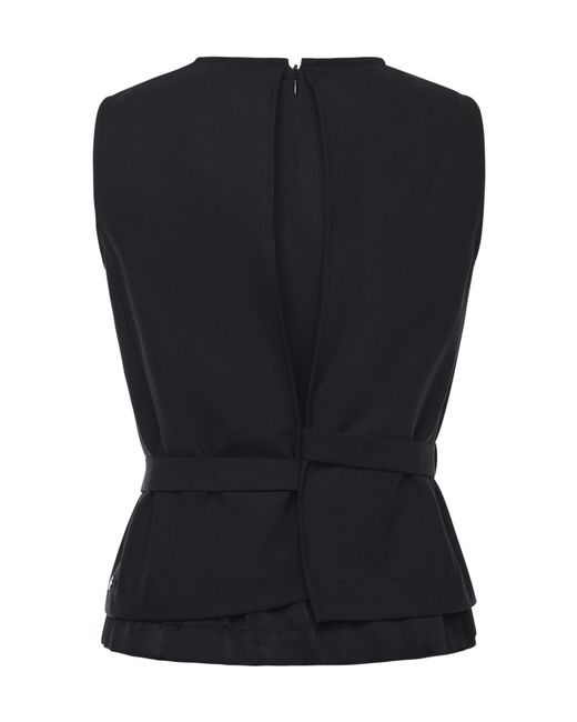Ottod'Ame Black Ottod'Ame Belted Sleeveless Top