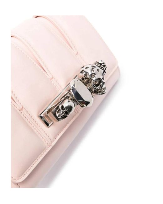 McQueen Pink The Slush Chained Clutch Bag