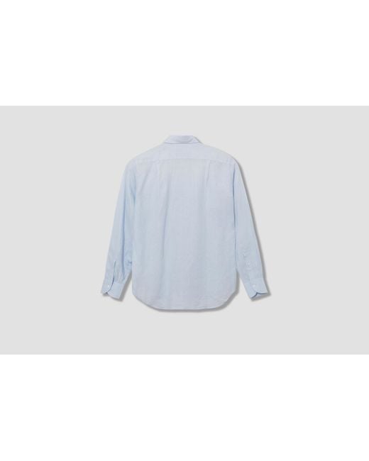 Drake's Blue Long Sleeve Shirt for men