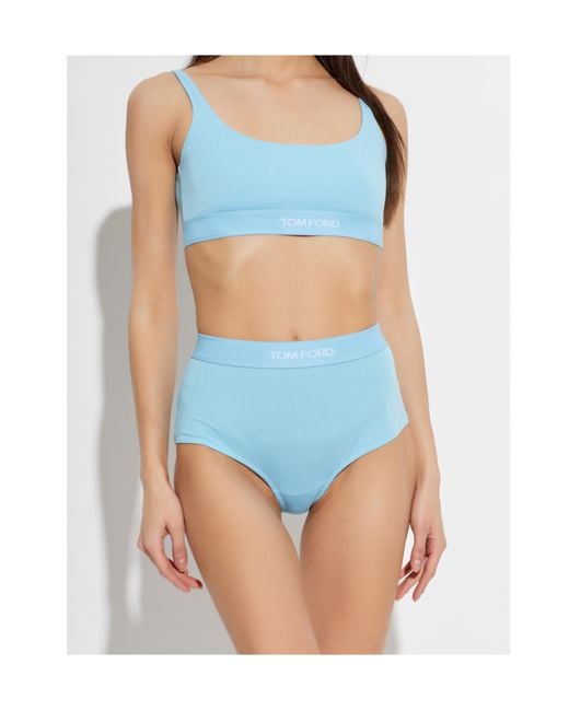 Tom Ford Blue Logo Bra