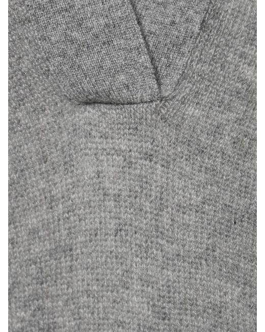 Khaite Gray Shrunken Jo Cashmere Blend Sweater