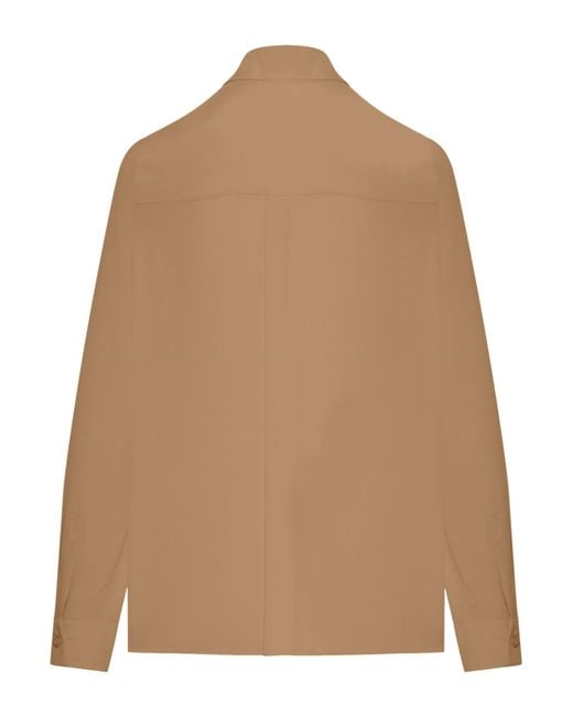 Max Mara Natural Avion Button-Up Long-Sleeved Shirt