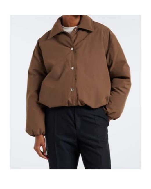 Jil Sander Brown Techincal Down Jacket