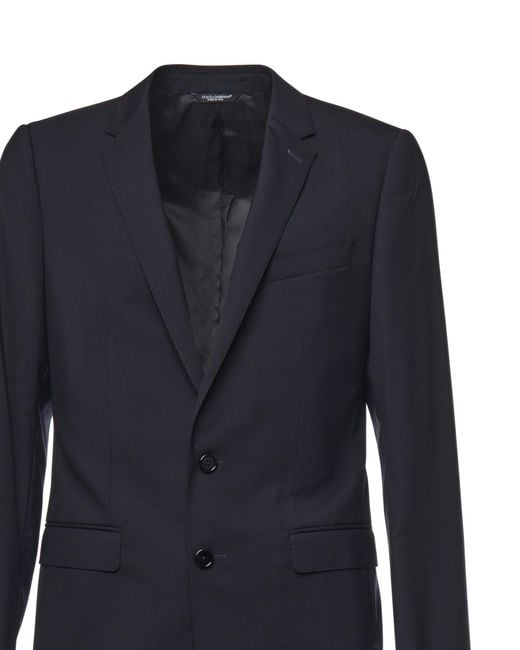 Dolce & Gabbana Blue Single-Breasted Tailored Suit for men