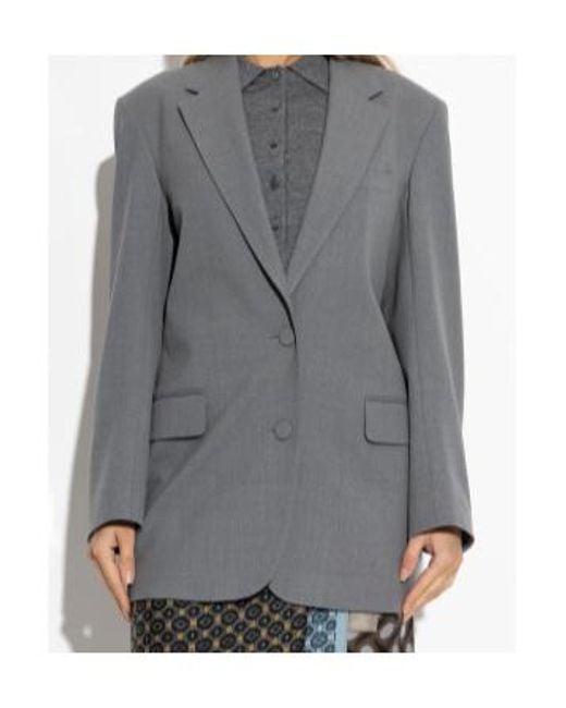 Dries Van Noten Gray Single Breasted Blazer