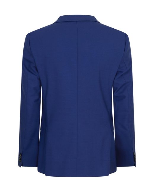 Boss Blue Single-Breasted Blazer for men