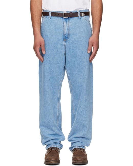 Carhartt Blue Smith Button-Down Jeans Pants for men