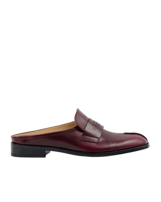 MM6 by Maison Martin Margiela Brown Loafer-Style Mules