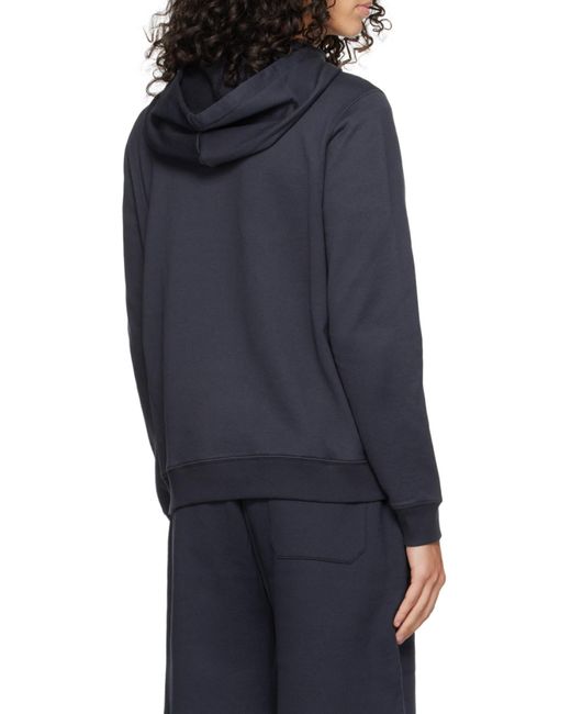 Valentino Blue Cotton Sweatshirt With Hood, Zip And Print for men