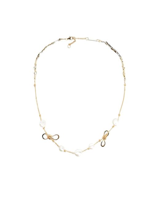 Marni White Bow Chain Necklace