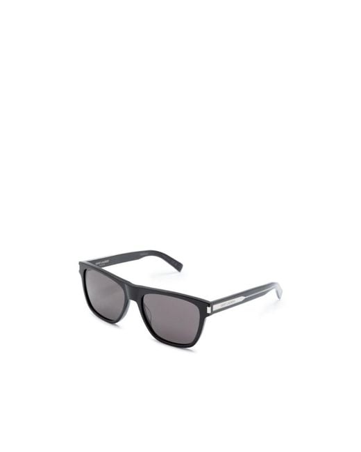 Saint Laurent Gray Eyewear Square Frame Sunglasses for men