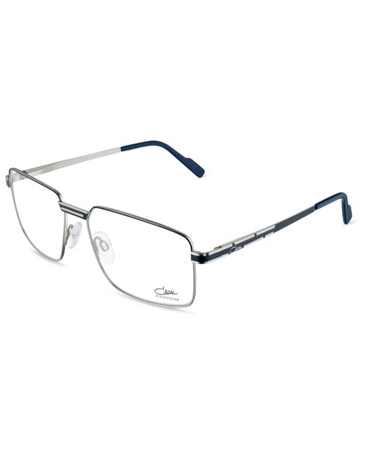 Cazal White Rectangular Frame Glasses for men