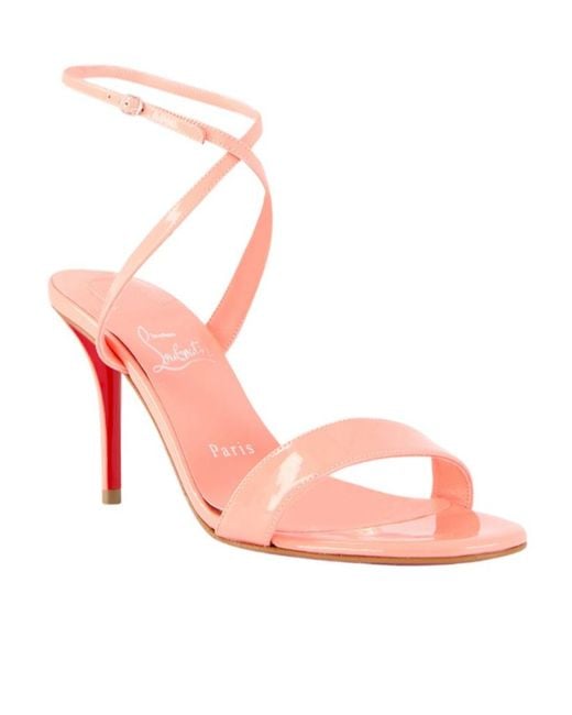 Christian Louboutin Pink Round-Toe High-Heeled Sandals