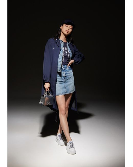 ARMANI EXCHANGE Blue High-Waisted Denim Skirt