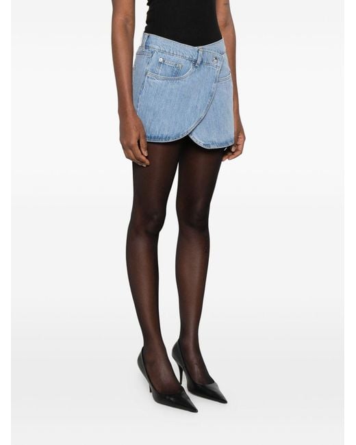 Coperni Blue Mini Skirt With Belt Loop