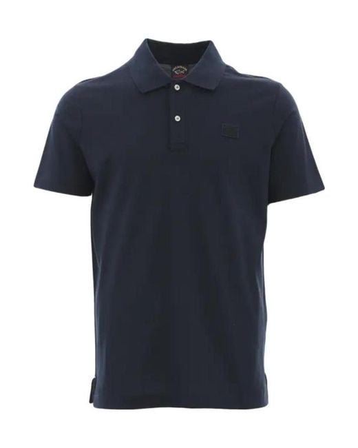 Paul & Shark Blue Logo Details Polo Shirt for men
