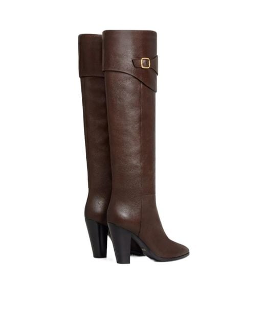 Céline Brown Riding Boot With Triomphe Wiltern
