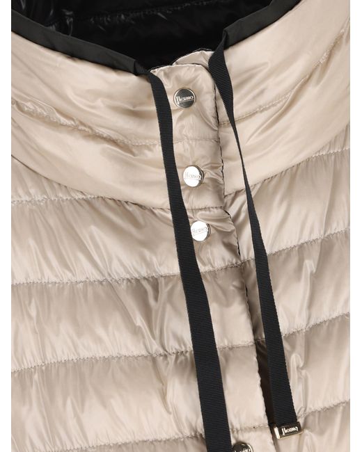 Herno Black Quilted High-Neck Reversible Down Coat
