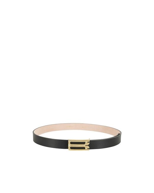 Victoria Beckham White Frame Buckle Belt