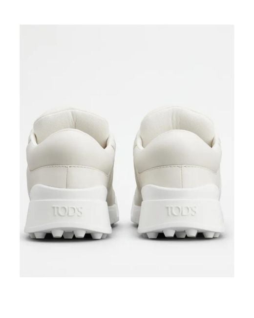 Tod's White Logo Low-Cut Casual Sneakers for men