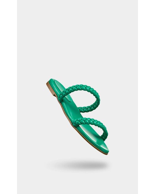 Gianvito Rossi Green Braided-Strap Sandals