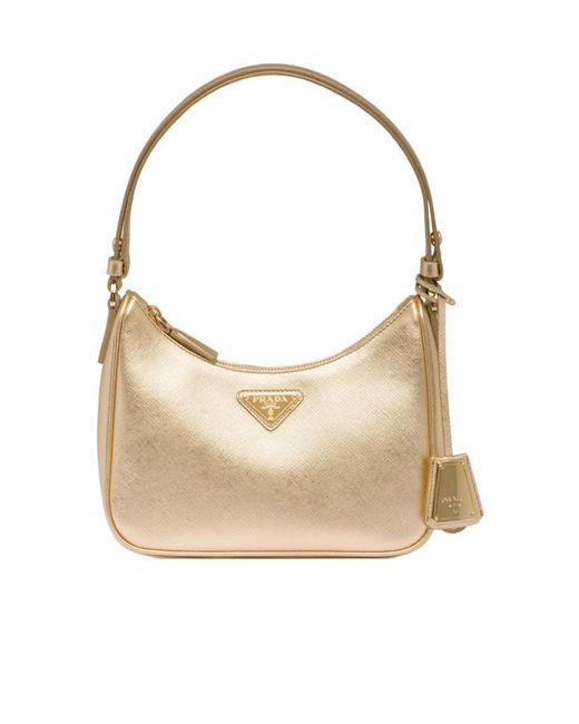 Prada Natural Saffiano Leather Mini Handbag