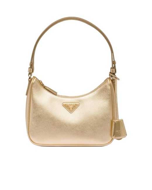 Prada Natural Saffiano Leather Mini Handbag