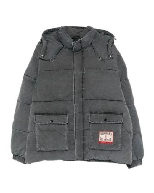 Vision Of Super Gray Hooded Padded Jacket for men