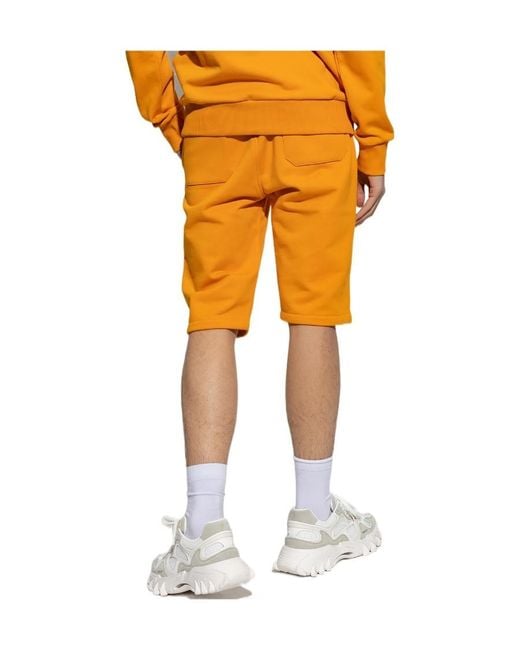 Balmain Orange Flock Bermuda Shorts for men