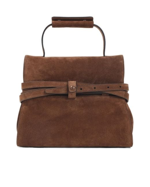 Moschino Brown Tie Me Regular Handbag
