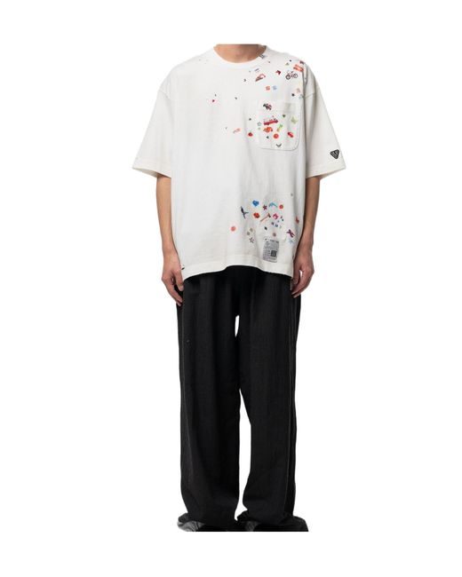 Maison Mihara Yasuhiro White Short Sleeved Crewneck T-Shirt for men