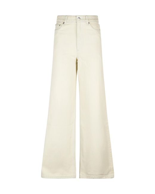 A.P.C. White Wide Leg Pants
