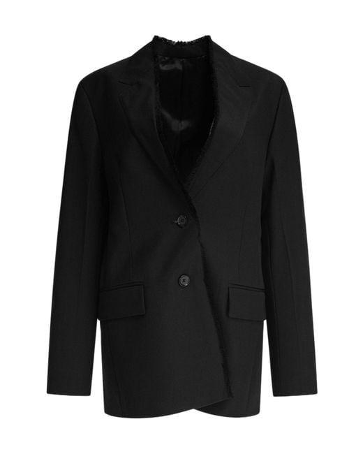 Totême Black Totême Single-Breasted Long Sleeved Blazer