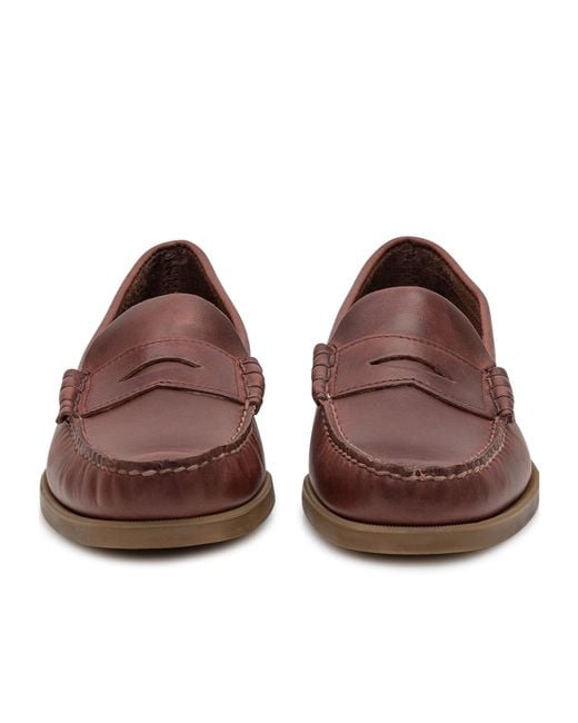 Sebago Brown Dolphin Penny Loafers for men
