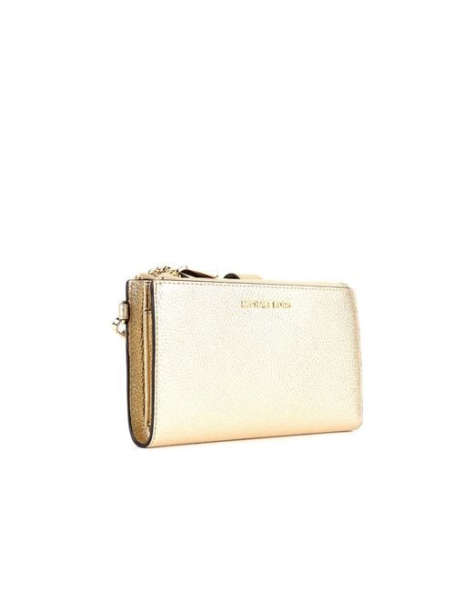 MICHAEL Michael Kors White Adele Metallic Smartphone Wristlet