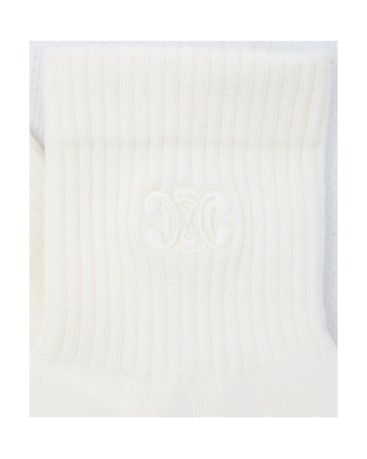 Céline White Triomphe Socks