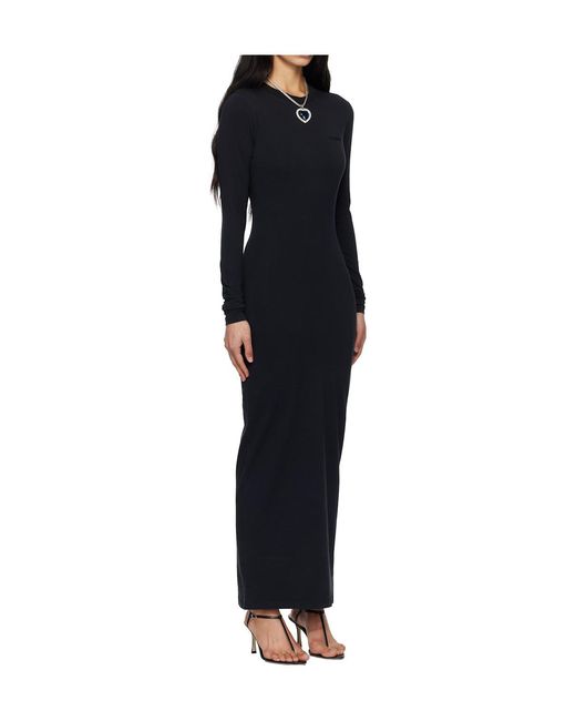 Vetements Black Long-Sleeve Maxi Dress