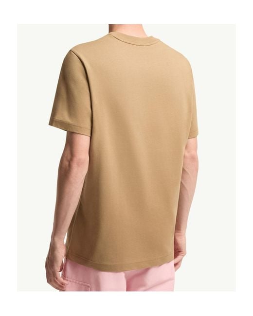 Moncler Natural Down Jacket Print Cotton T-Shirt for men