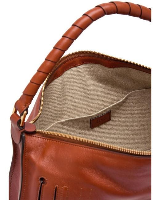 Chloé Brown Marcie Medium Leather Shoulder Bag