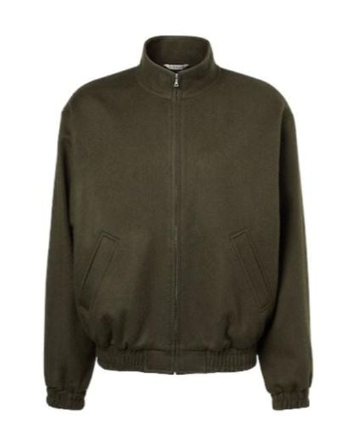 Auralee Green Soft Camel Hair Jacket for men