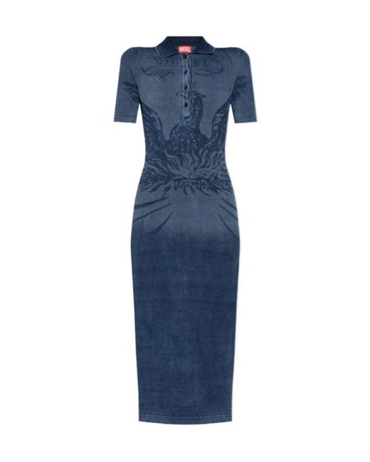 DIESEL Blue M-Fenny Denim Button-Up Dress
