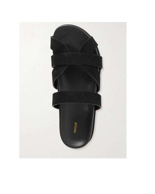 Neous Black Ibor Round Head Slippers