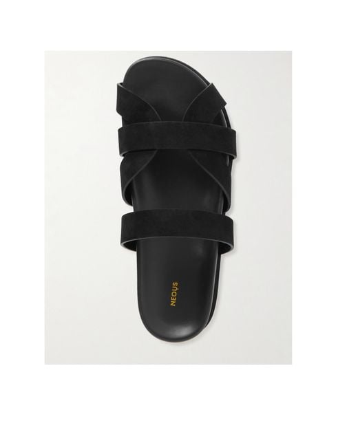 Neous Black Ibor Round Head Slippers