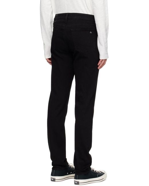 Rag & Bone Black Belt-Loop Jeans for men