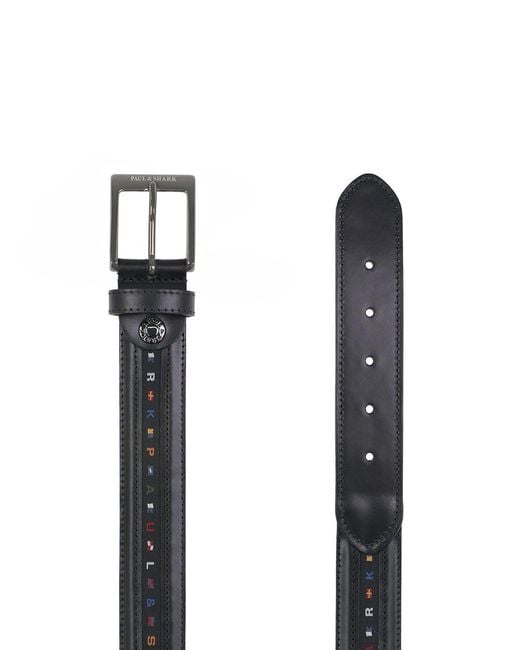 Paul & Shark White Logo Belt