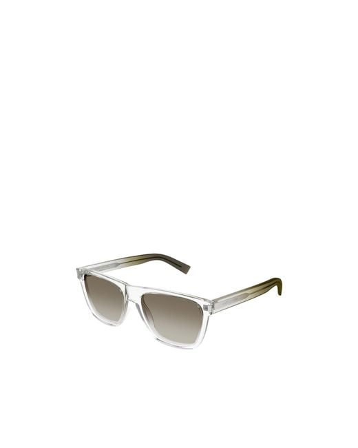 Saint Laurent Green Eyewear Square Frame Sunglasses for men