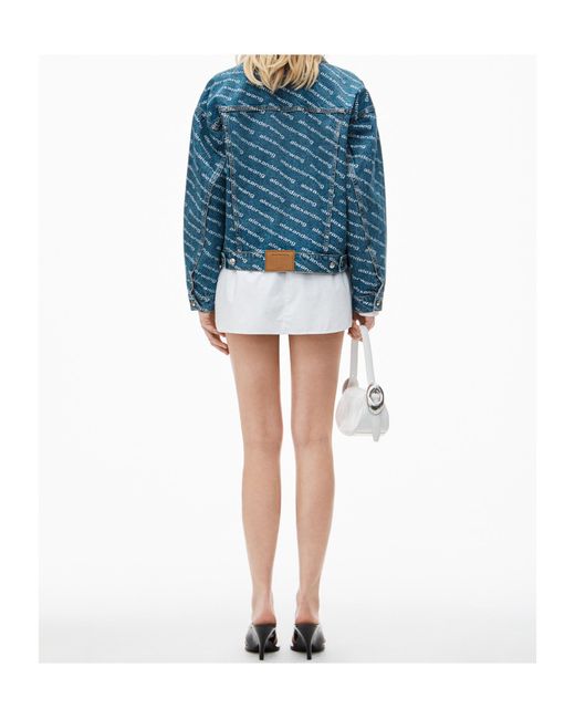 Alexander Wang Blue Button-Up Denim Jacket